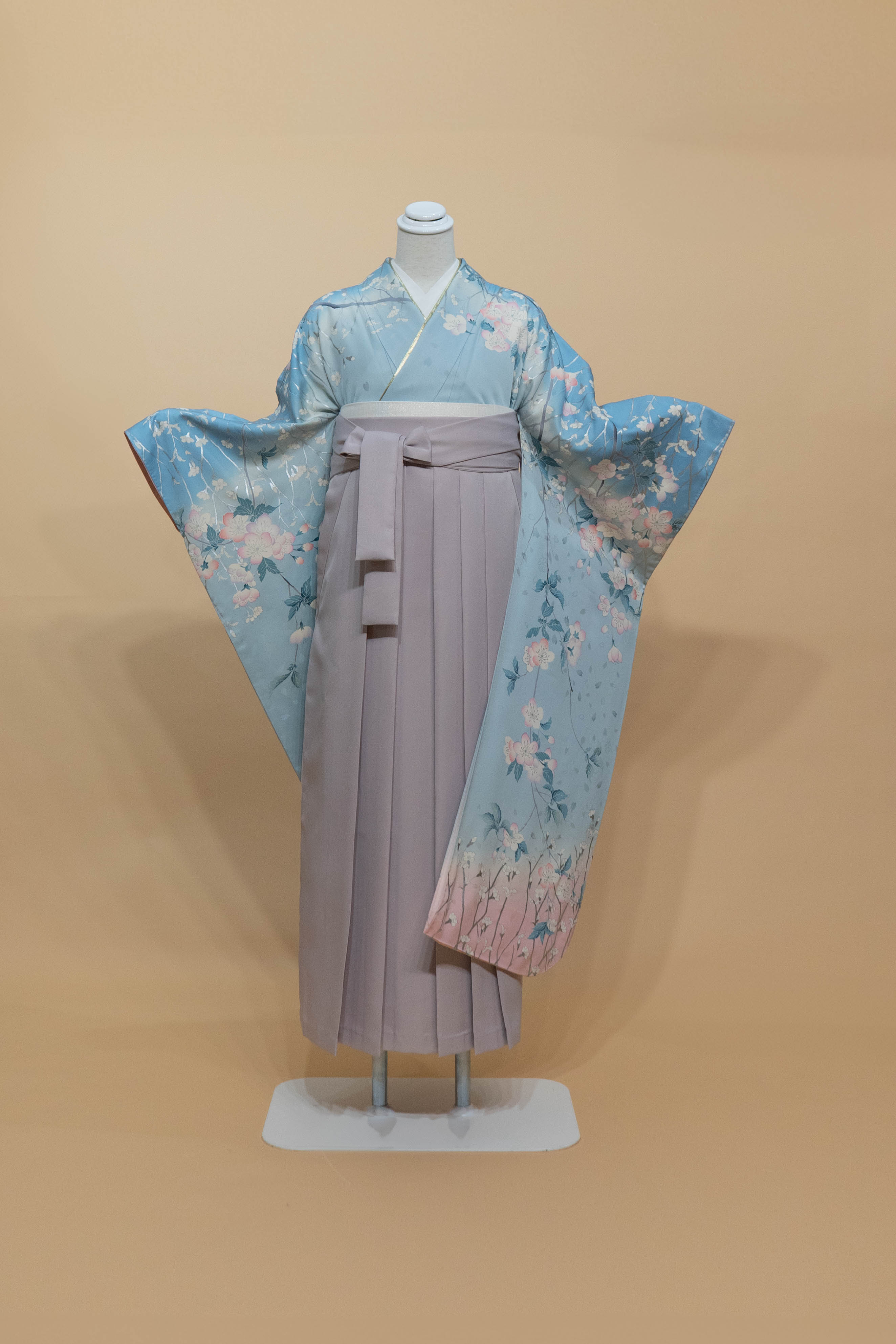 KIMONOMACHI] 袴 単品 「橙 鶴の刺繍」 卒業式 袴 レディース 行燈袴