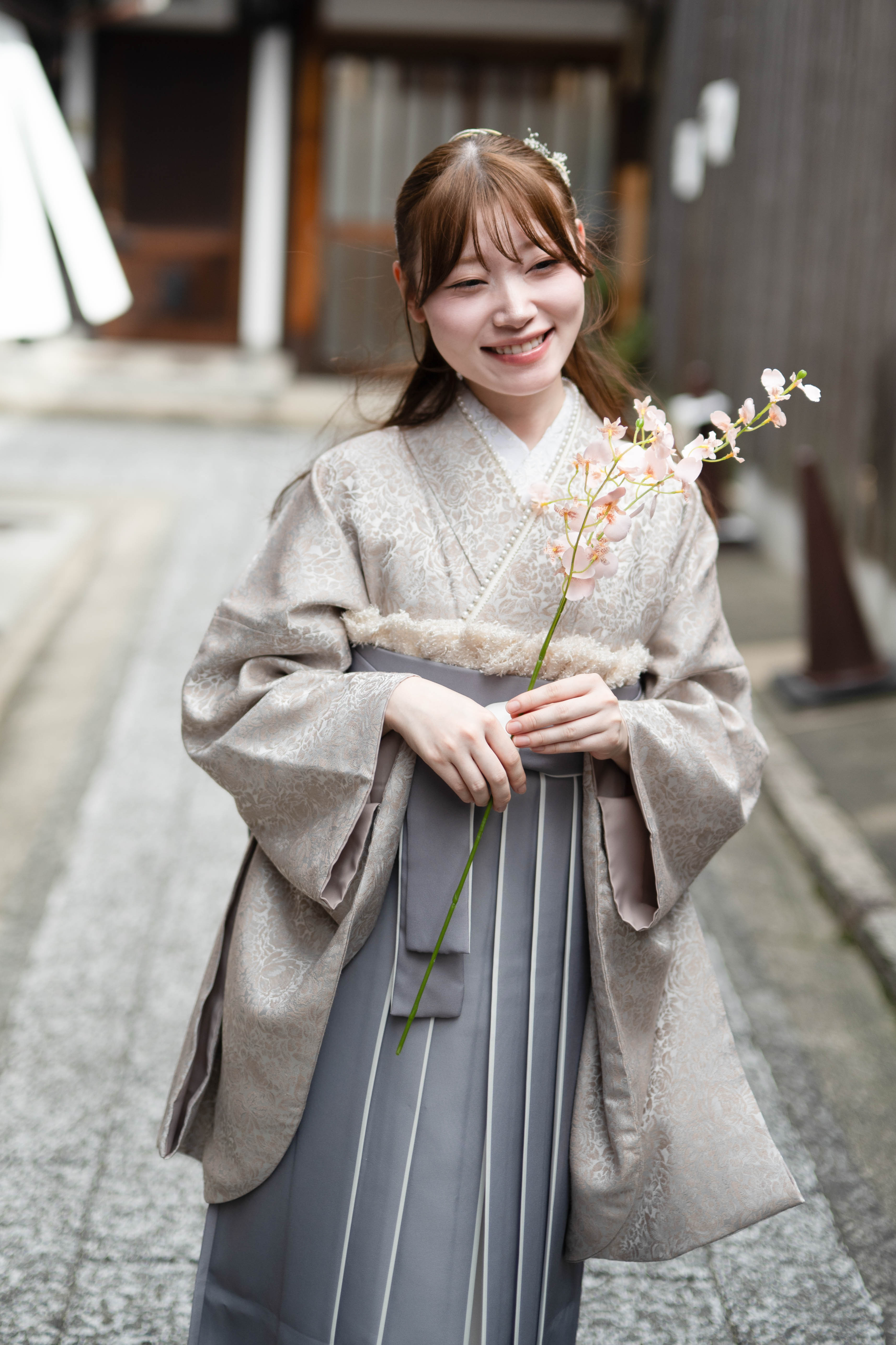 ★アンティークローズ ジャガード シルバーピンク